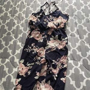 Floral Navy Jumpsuit